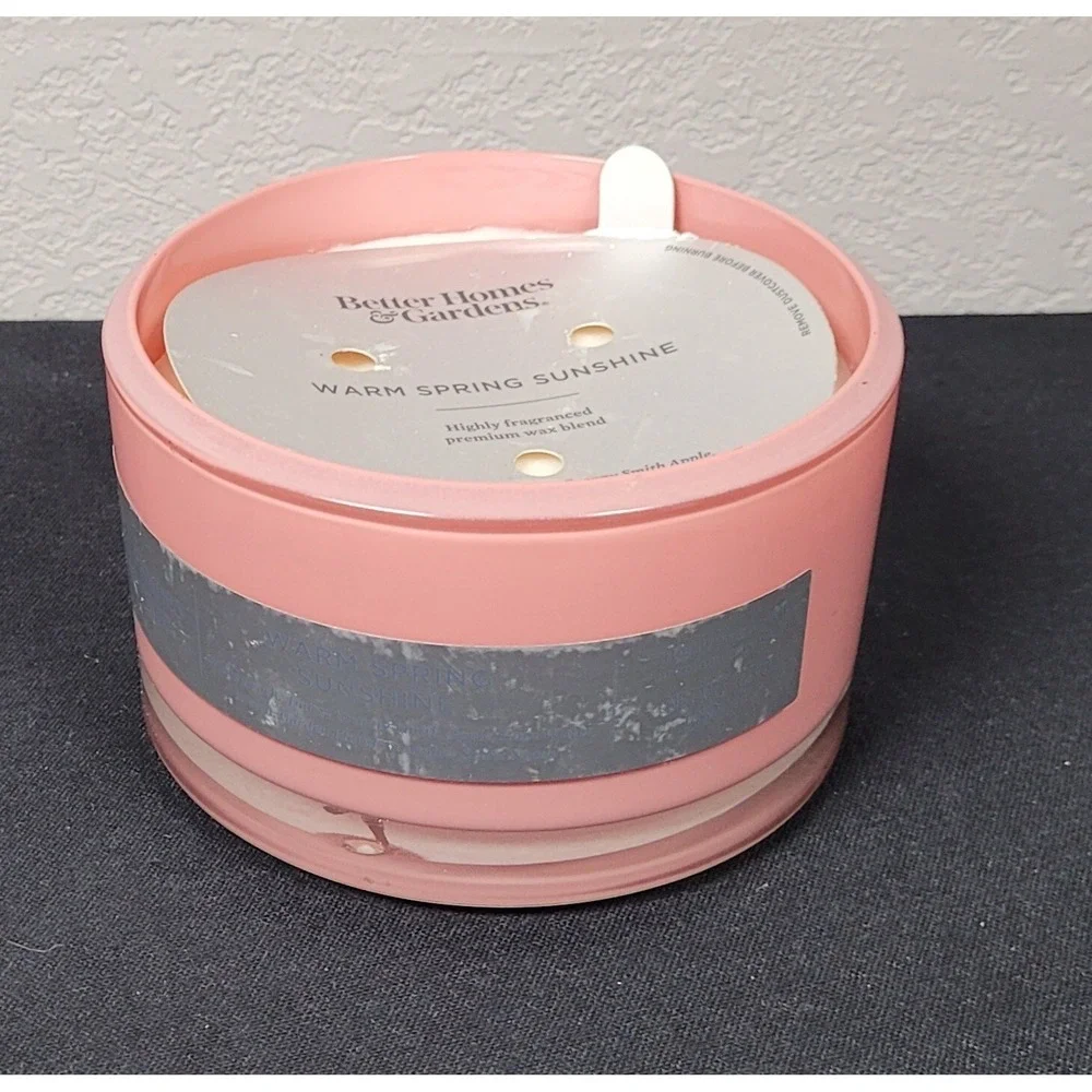 Better Homes & Gardens Candle Warm Spring Sunshine 16.3 oz Jar, Triple Wick